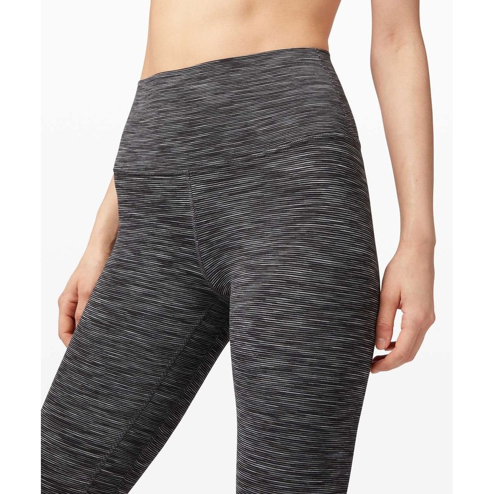 Lululemon ALIGN Womens 14 Gray Heathered Space Dye High Rise Yoga Pants Active